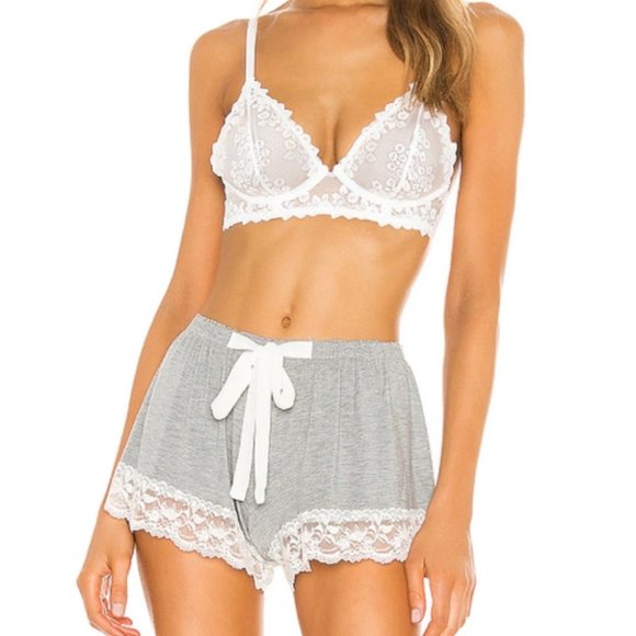 Free People Other - Free People White Sheer Lace Bra 36B 36C Sexy Intimate Lingerie